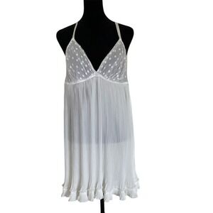 Oscar De‎ La Renta Pink Label Elegant White Nightgown Size XL Sheer Lace Fairy